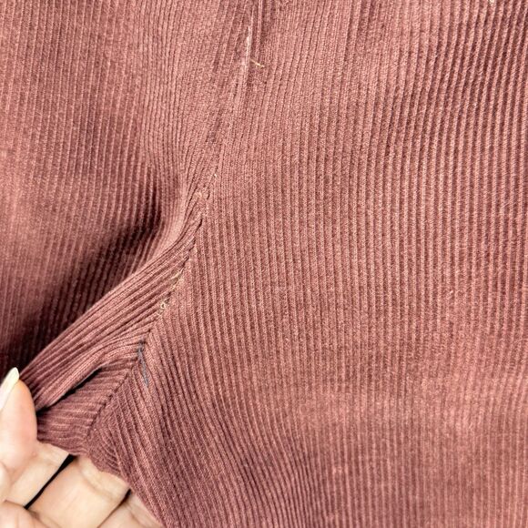 VTG Jos. A. Bank Mens Pants Red Corduroy Straight Cuffed Pleated Chinos Size 35 - Picture 15 of 15